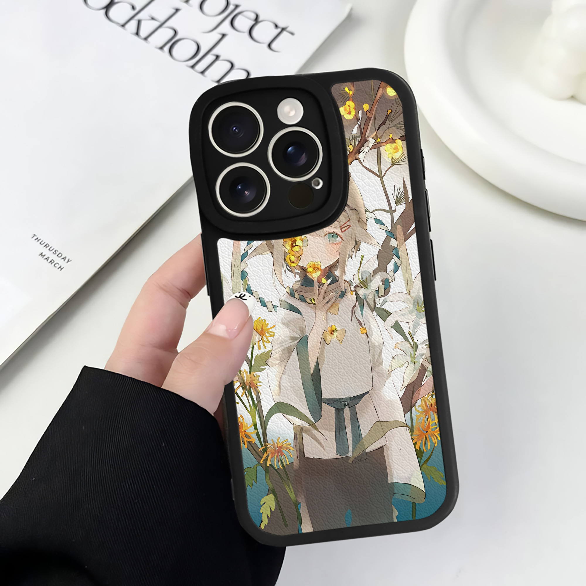 （画像用） 刀剣乱舞 Touken Ranbu 【iPhone 16シリーズ対応】シリコンスマホケース（レザー調） 材質：シリコン